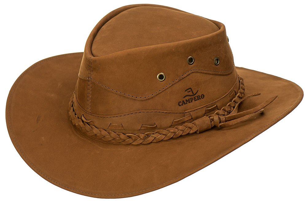 Chapéu Cowboy Country em Couro Trança Nobuk Terra Ref 3000