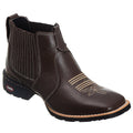 Botina Masculina Bico Quadrado Café Floter Ref 128