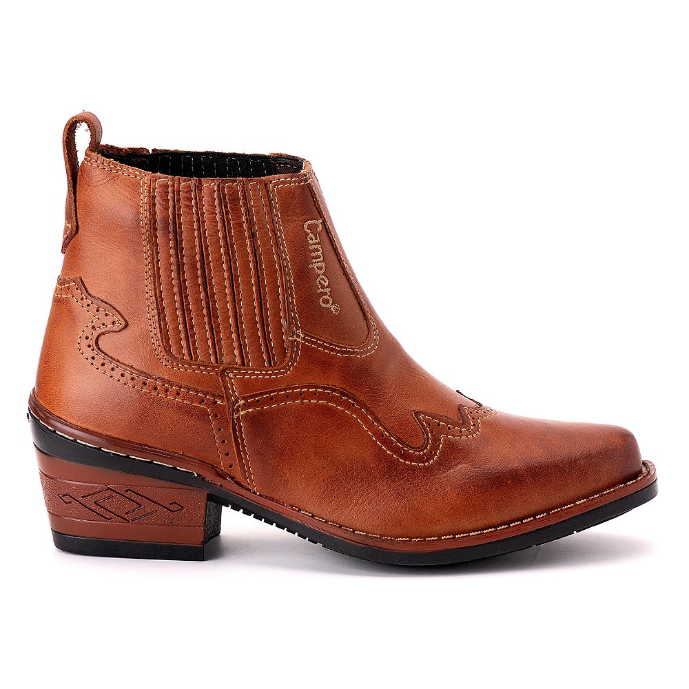 Bota Masculina Country Botina Sanfonada Latego Pinhão Ref 041